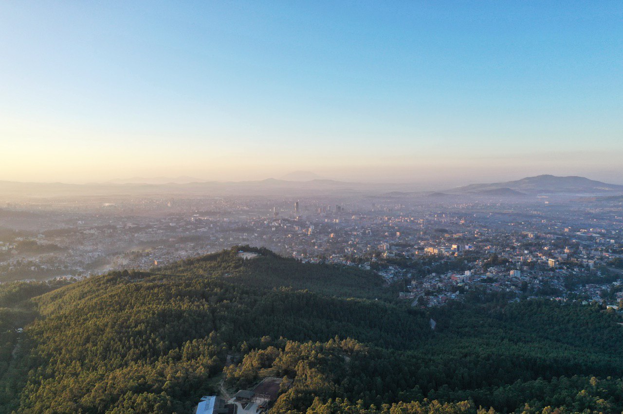 Addis Ababa scenic view from mount entoto